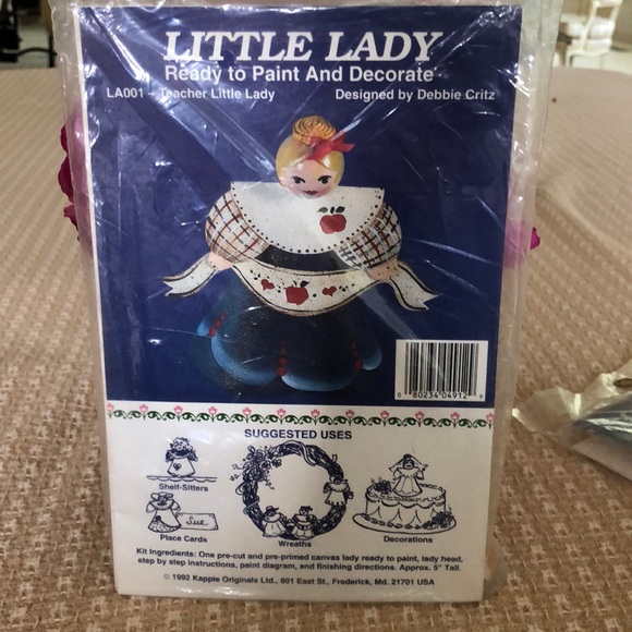 NWT Little Teacher Lady  ready to paint and decorate arts and crafts doll - Picture 2 of 16